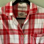 UGG  Raven flannel shirt S red plaid long sleeve pj Photo 1