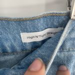 frame denim  FRAME Women's Blue 5-Pockets High 'N' Tight Straight Leg Denim Jeans Size 24 Photo 9