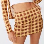 With Jean  Miles Plaid Mini Skirt In Cher Yellow Size XS Photo 3