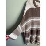 Aerie  drop shoulder neutral stripe oversized sweater, NWT, size L/XL Photo 10