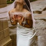 ZARA dress maxi satin rhinstone bow wedding slip on evening party coctail Photo 2