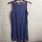 Irving & Fine blue printed geo shift dress preppy coastal size Small hippie boho Photo 4