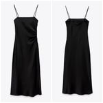 ZARA satin effect slip dress Photo 2