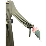 Lulus Just The Thing Olive Green Long Sleeve Maxi Dress Size M NWT Boho Sold Out Photo 12
