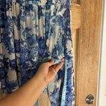 Free People Up For Anything Mesh Top Blue & White Tea Combo size s/p Photo 4