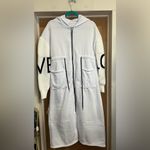 Amazon Women’s Long Sleeve Zip Jacket with Knitted Sleeves Size: Medium Photo 2