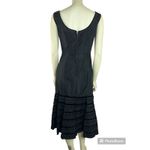 1950s Style Black Velvet Trim Tiered Cocktail Dress Red Tulle Unbranded Small Photo 10