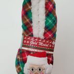 Gold Medal Mrs. Claus Green Red Plaid Christmas Slippers Size Large Photo 1