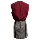 Banana Republic Black & White Tweed Wool Blend Skirt | Faux Leather Trim | Sz 6 Photo 3