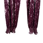 Kori America Crushed Velvet Jogger Pants Womens M Purple Glam Lounge Soft Girl Photo 3