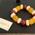 Piper  K Red Agate & Dyed Quartz Beaded Bracelet Photo 0
