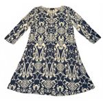 MSK Women's Dress Medium Blue White Fit and Flare Abstract Pullover Polyester Photo 2