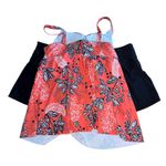 Hanna Nikole Coral Floral Tankini Swimsuit Skirt Set Plus Size 24W Black Photo 9