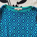 Loft Blue Diamond Patterned Top Photo 2