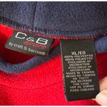 Fleece Christmas Sweatshirt Santa Snowman Embroidered Holiday Pullover Red Size L Photo 3