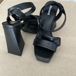 Abound  Tracy Black Platform Heeled Sandal Size 8 Photo 1