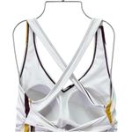 Nani Swimwear One Piece Swimsuit Size Medium Retro Stripe Modest Crisscross Back White Photo 5