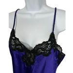 Victoria's Secret Vintage  Small Nightgown Slip Purple Black Lace Sexy Polyester Photo 3