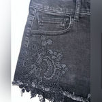 American Eagle NWT-  Black Embroidered High Rise Denim Shorts – Size  Photo 2