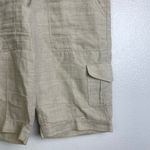 Eileen Fisher Linen Cargo Shorts Womens XS Khaki Lightweight Beach Travel 11.5" Photo 4