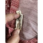 Everleigh Bohemian Deep Red Tiered Ruffle Button Up Blouse Size Small Floral Photo 5