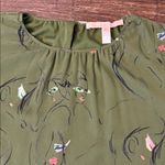 Hutch  Twiggy Dress Olive Green Pampered Faces Chiffon Novelty Print Medium Fairy Photo 4