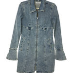 BLANK NYC Smooth Talker Denim Zip Front Mini Dress Jacket Y2K Size M Photo 0