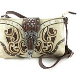 Western Floral Buckle Crossbody Pouch Bag Brown Photo 0