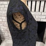 J. Crew Navy & Black Lace V Neck Sheath Dress Size 4 Career Event Dress Up Photo 7