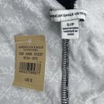 American Eagle Flowy Mini Dress Small Black White Cross Scoop Back Fairy Grunge Photo 3