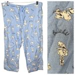 Victoria's Secret blue poodle ooh lala novelty print pajama lounge pants medium Photo 1