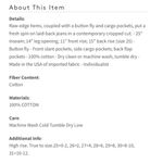 Vince Drop Slouch Cargo Jeans Size 28 Photo 7