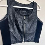 The Limited  100% Leather Black Zip Front Vest Size Medium Photo 1