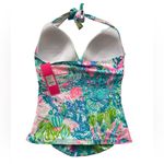 Lilly Pulitzer  Bliss Halter Tankini Swim Top Fished My Wish Multicolor NWT Photo 2
