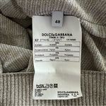 Dolce & Gabbana  (Made in Italy) Knit Top, Metallic Tan/Silver Size 48 New w/Tag Photo 5