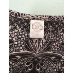 Bila Tank Top S Black Floral Paisley Sequin Boho Peasant Ruffle Photo 2
