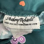 Anthony Richards 1X Colorful Teal‎ Cat Print House Dress MuuMuu Butterfly Lounge Photo 4