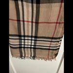 Classic Tan, Red and Black Check Scarf Brown Photo 3