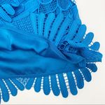 Lovers + Friends  Capsian Lace Halter Shift Mini Dress: Blue Cobalt Photo 11