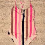 Xhilaration Multi-colored print with stripes • One-piece swimsuit in size M • Photo 0