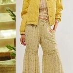 Free People Dainty Ethereal Cottage Prairie Tiered Wide Leg Pants Size Large NEW Photo 0