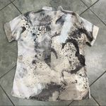 Lafayette 148 Artsy 100% Silk Top Abstract Short Sleeve Women’s Sz S Office Cute Black Photo 4