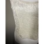 Victoria's Secret Vtg Y2k  White Velvet Tank Top Sz M Coquette Cottagecore Angel Photo 2