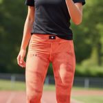 Under Armour NWT Under Armpur Project Rock HeatGear Womens Orange Ankle Leggings Photo 0