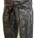 Derek Lam  10 CROSBY Vegan Leather Joggers Photo 4