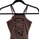 Buffbunny Ivy Bodysuit 6” Journey Dark Brown With Lattice Back Photo 5