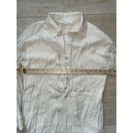TALULAH  Shirt Top Womens S Cream‎ Oversized Tunic 3/4 Sleeve Button Up Lined Photo 2