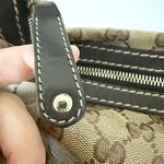 Gucci GG Crystal Hobo Shoulder Bag in Brown Coated Monogram & Leather Photo 1