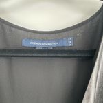 French Connection  Womens Silver Black Metallic Waterfall‎ V-Neck Bodysuit US 2 Photo 7