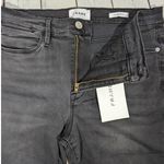 frame denim FRAME Le High Skinny Jeans Women's Size 32 Dark Grey Wash‎ Raw Hem Photo 3